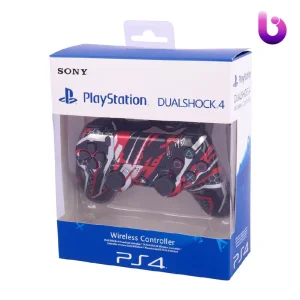 دسته بی سیم SONY PlayStation 4 DualShock 4 High Copy طرح مشکی قرمز