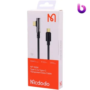 کابل تبدیل فست شارژ Mcdodo CA-3400 Type-C To Type-C 5A PD 100W 1.2m یکسر L