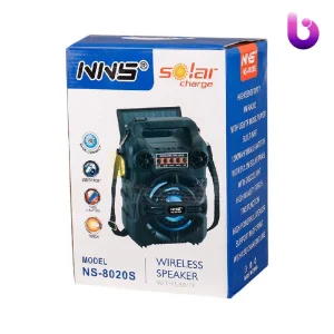 اسپیکر بلوتوثی رم و فلش خور خورشیدی NNS NS-8020S + میکروفون