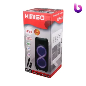 اسپیکر چمدانی بلوتوثی رم و فلش خور Kimiso QS-85 + میکروفون و ریموت کنترل