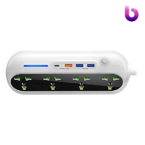 چند راهی برق و شارژر باوین Bavin PC825 دارای 4 پورت