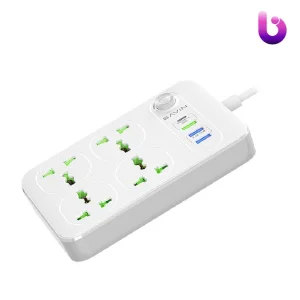 چند راهی برق و شارژر باوین Bavin PC803 دارای 4 پورت