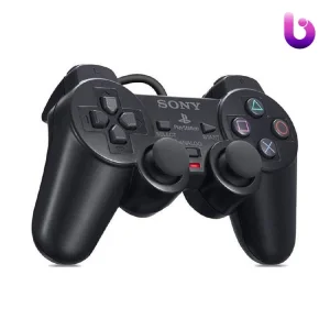 دسته بازی تکی شوکدار Sony PS2 قیری مشکی پک دار