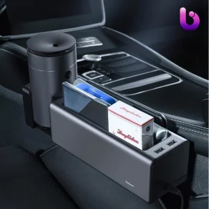 جعبه نظم دهنده داخل خودرو و هاب شارژر بیسوس Baseus Car Organizer Cup Holder CRCWH-A01 با جالیوانی