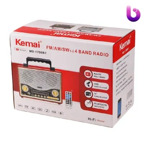 رادیو اسپیکر بلوتوثی رم و فلش خور Kemai MD-1706BT + ریموت کنترل