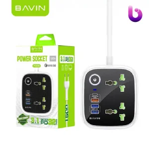 چند راهی برق و شارژر باوین Bavin PC830 دارای 4 پورت