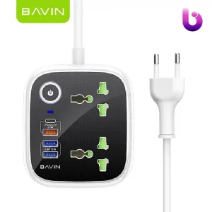 چند راهی برق و شارژر باوین Bavin PC830 دارای 4 پورت