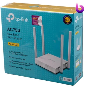 روتر 4 آنتن TP-Link AC750 Archer C24 300Mbps