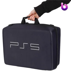 کیف کنسول بازی PS5 برزنتی طرح لوگوی Play Station 5 مشکی