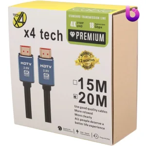 کابل X4Tech HDMI v2.0 4K 20m
