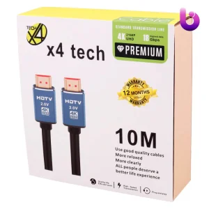 کابل X4Tech HDMI v2.0 4K 10m