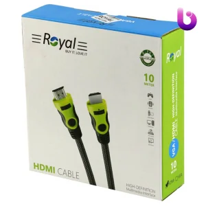 کابل Royal HDMI 10m پوست ماری پک دار