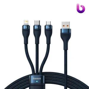 کابل 3 سر فست شارژ Baseus 3in1 CASS04000 6A 66W 1.2m