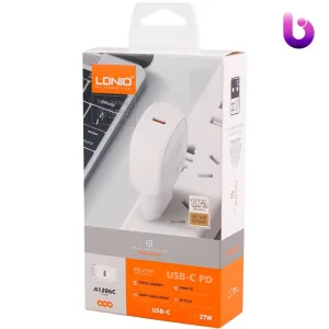 شارژر دیواری فست شارژ Ldnio A1206C 27W Type-C + کابل تبدیل تایپ سی