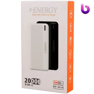 پاوربانک فست شارژ 20000 ایکس انرژی X-Energy X-94PD QC3.0 PD 20W