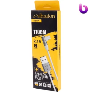 کابل میکرو یو اس بی Sibraton S241A 2.1A 1.1m یکسر L