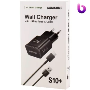 شارژر دیواری فست شارژ Samsung S10+ EP-TA200 2A QC3.0 PD + کابل تایپ سی