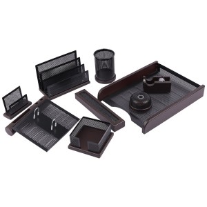 ست رومیزی 8 تکه چوب و فلز + جاعودی سینا