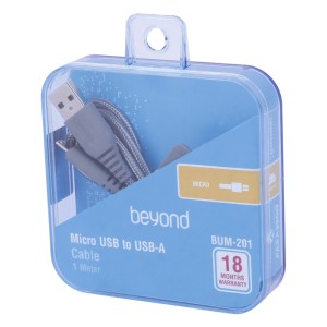 کابل میکرو یو اس بی فست شارژ Beyond BUM-201 2.1A 1m