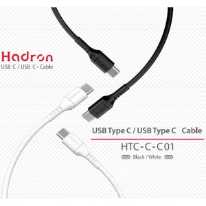 کابل تبدیل فست شارژ Hadron HTC-C-C01 Type-C to Type-C 3A PD QC 1m