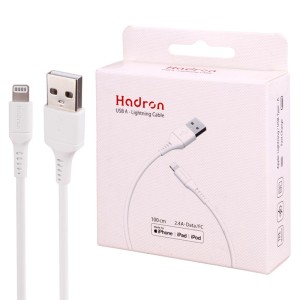 کابل آیفونی فست شارژ Hadron HTC-A-L01 2.4A 1m