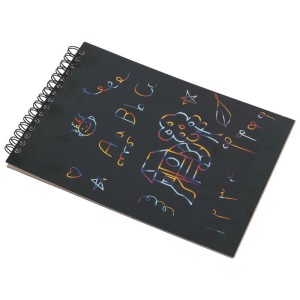 دفترچه جادویی رنگین کمانی طرح کارتونی ستین