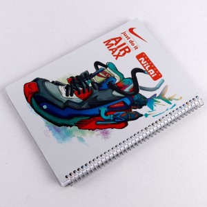 دفتر سیمی طلقی 100 برگ فانتزی نیلای