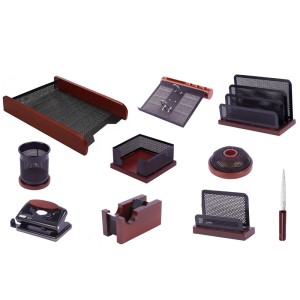 ست رومیزی ۱۰ تکه چوب و فلز شهاب تحریر