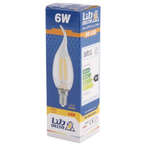 لامپ شمعی اشکی دلتا Delta Candle E14 6W