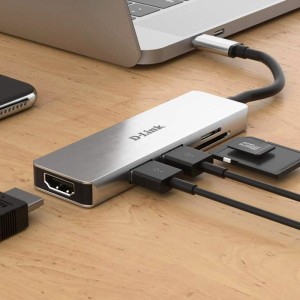 هاب و رم ریدر D-Link DUB‑M530 Type-C To USB3.0/microSD/SD/HDMI