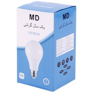 لامپ حبابی LED ام دی MD E27 RGB 5W