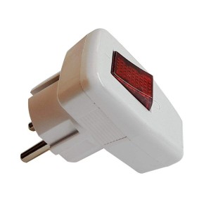 دوشاخه برق ارت دار کلیددار پرتو Parto Paya