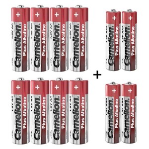 پک 8+4 باتری قلمی و نیم قلمی Camelion Plus Alkaline 1.5V