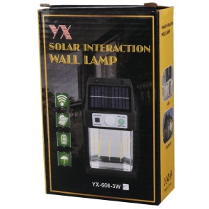 چراغ دیواری سنسوردار خورشیدی YX-666