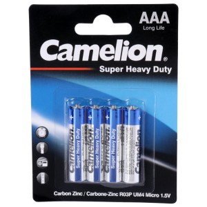 باتری چهارتایی نیم قلمی Camelion Super Heavy Duty 1.5V AAA