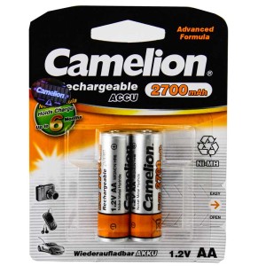 باتری دوتایی قلمی شارژی Camelion 1.2V AA 2700mAh