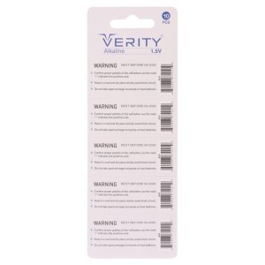 باتری سکه ای Verity Alkaline AG4 بسته ۱۰ عددی