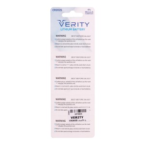 باتری سکه ای Verity CR2025 بسته ۵ عددی