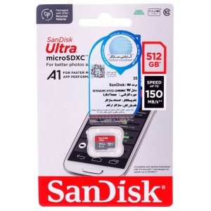 رم میکرو 512 گیگ سن دیسک SanDisk Ultra U1 A1 C10 150MB/s