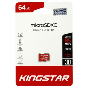 رم میکرو ۶۴ گیگ کینگ استار KingStar 580X U1 C10 85MB/s