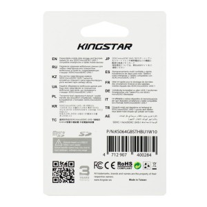 رم میکرو ۶۴ گیگ کینگ استار KingStar 580X U1 C10 85MB/s