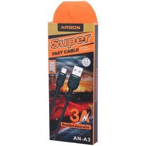 کابل تایپ سی فست شارژ Arson AN-A3 3A 1m