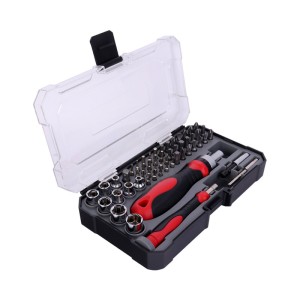 ست پیچ گوشتی جغجغه ای ساعتی و سری بکس 55 عددی Ronix RH-2717