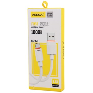 کابل تایپ سی فست شارژ Asenai AC-001 3.1A 1m