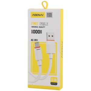 کابل میکرو یو اس بی فست شارژ Asenai AC-001 3.1A 1m