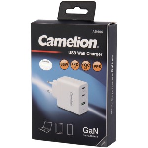 کلگی فست شارژ Camelion AD606 3Port 5A QC3.0 PD3.0 65W