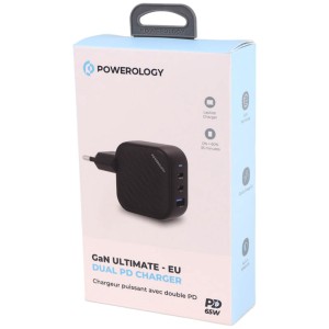 کلگی فست شارژ Powerology PWCUQC019 3Port QC3.0 PD 3.25A 65W