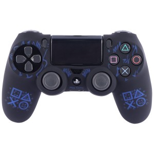 روکش دسته بازی PS4 طرح لوگو دکمه بازی آبی مشکی