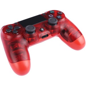 دسته بی سیم SONY PlayStation 4 DualShock 4 High Copy طرح شیشه ای قرمز