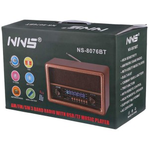 رادیو اسپیکر بلوتوثی رم و فلش خور NNS NS-8076BT + ریموت کنترل